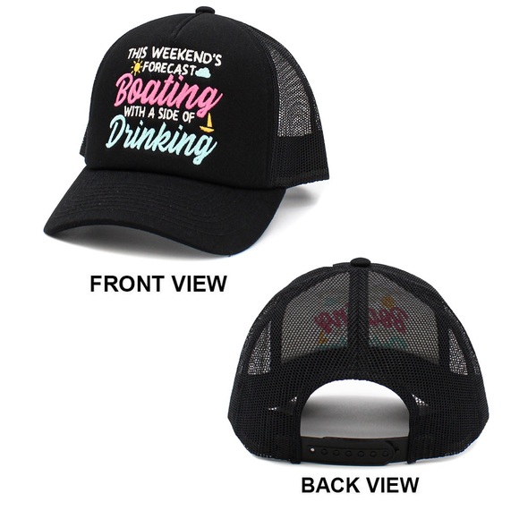 Blue mesh back vintage style baseball cap - Picture 2 of 3